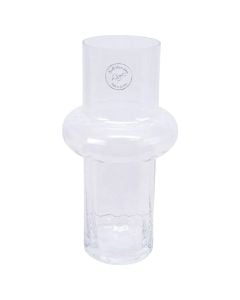 Decorative vase, glass, clear, dia.14xH24 cm