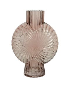 Vazo dekoruese, qelqi, kafe, 18.5x8.5xH25 cm