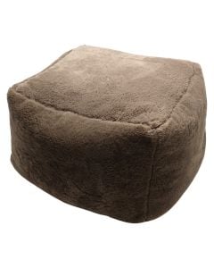 Pupë, lesh artificial, bezhë/kafe, 40 cm