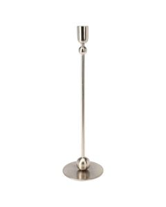 Candle holder, metal, silver, H33 cm