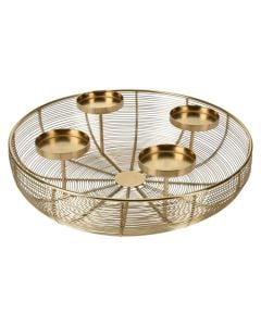 Candle holder, metal, gold, Dia.37 cm