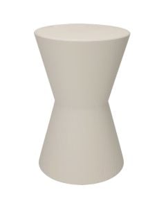 Side table, metal, white, Dia.29xH45 cm