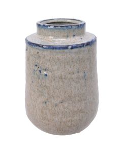 Vazo dekoruese, qeramike, e bardhë/blu, Dia.11.5xH14 cm