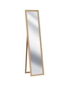 Pasqyrë statike, MDF/ alumin, natyrale, 35x3xH155 cm