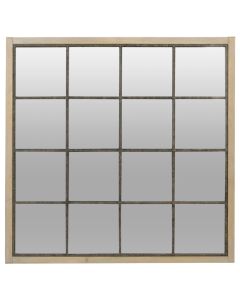 Pasqyrë, Noah, kornizë druri, kafe, 90x90 cm