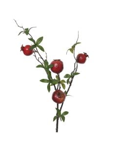 Artificial flower, Pomegranate, plastic, green/red, 8x17xH68 cm
