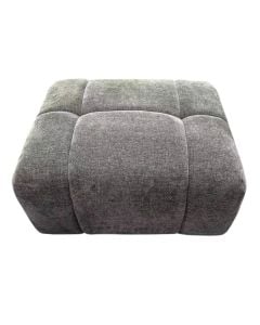 Stol, kornizë druri, tapiceri tekstili, këmbë plastike, gri, 70x70xH43 cm