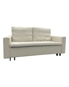 Divan, kornizë druri, tapiceri tekstili, këmbë plastike, gri, 160x80xH44 cm