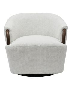 Kolltuk, Arkle, tapiceri tekstili (pëlhurë), kornizë druri, e bardhë/kafe, 76x75.5xH73 cm