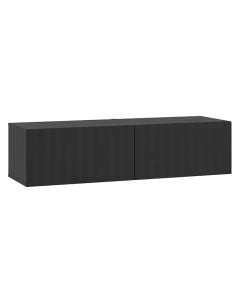 TV unit, Antibes, MDF, black, 128x42x32 cm