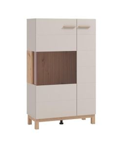 Showcase, Essex, oak, natural/ white, 77x35xH127.5 cm