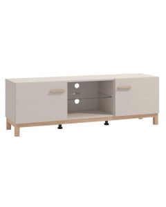TV unit, Essex, oak, natural/white, 154x41.5xH50.5 cm