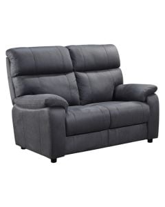 Kolltuk, 2-vendësh, tapiceri tekstili, gri e errët, 148x80xH66 cm