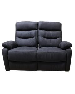 Sofa, 2-seater, textile upholstery, dark grey, 145x82xH67 cm