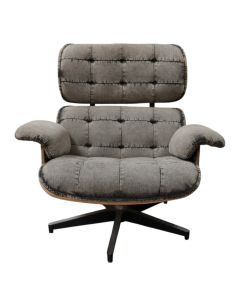 Armchair, textile upholstery, light grey, 90x91xH77 cm