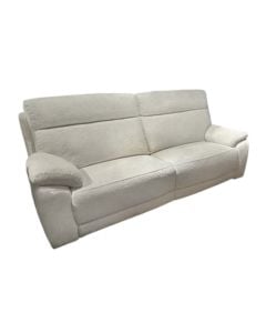 Divan, 3-vendësh, tapiceri tekstili, e bardhë, 215x99xH105 cm