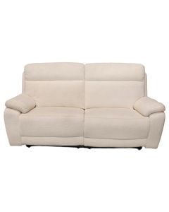 Divan, 3-vendësh, tapiceri tekstili, e bardhë, 215x99xH105 cm