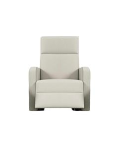 Reclining chair, textile upholstery, white, 76x95xH100 cm