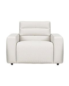 Sofa 3-seater, textile upholstery, plastic feet, panna, 198x82xH79 cm