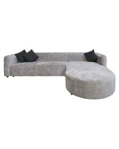 Corner sofa, right, textile upholstery, grey, 300x210xH68 cm