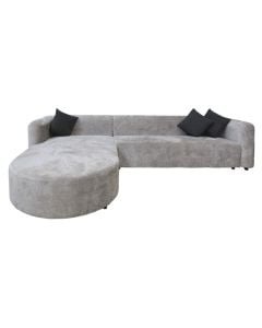 Corner sofa, left, textile upholstery, grey, 300x210xH68 cm