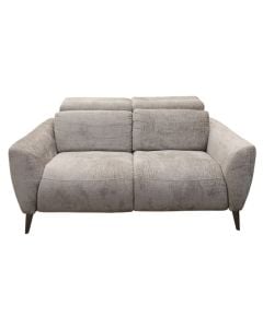 Sofa 2-seater, electric recliner, textile upholstery, plastic feet, grey, 175x112xH78 cm