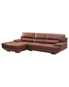 Corner sofa, left, textile upholstery, brown, 313x97xH88 cm