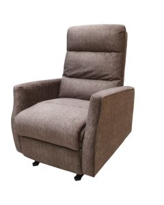 Electric armcahir, textile upholstery, brown, 76.5x57.5xH67.5 cm