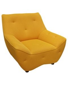Armchair, textile upholstery, dark yellow, 99x93xH81 cm