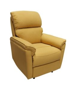 Electric armchair, textile upholstery, yellow, 76x53xH102 cm