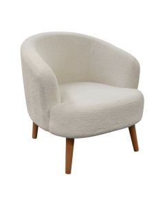 Armchair, textile upholstery, panna, 88x82xH56 cm