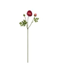 Artificial flower, polyester, green/red, 5x10xH51 cm