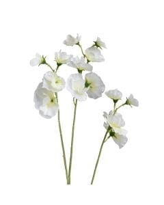 Artificial tree branch, polyester, white, 5x18xH60 cm