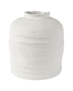 Decorative vase, ceramic, white, Dia.21.30xH25.50 cm