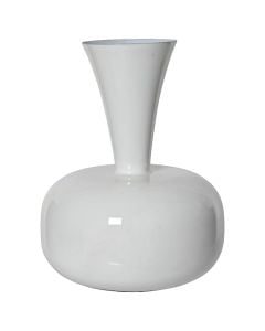 Decorative vase, ceramic, white, Dia.17xH23 cm