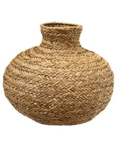 Vazo dekoruese, kashte, natyrale, Dia.40xH35 cm