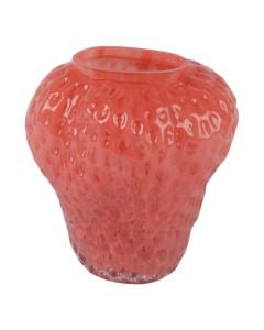 Decorative vase, glass, red, 18.3x15xH20.5 cm
