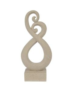 Decorative object, polyresine, beige, 7.7x14xH30 cm