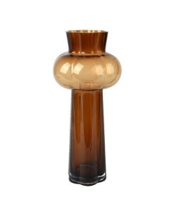 Decorative vase, glass, brown, Dia.16xH35 cm