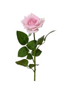 Artificial rose, polyester, light pink, 8xH55 cm
