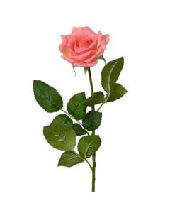 Artificial rose, polyestr, pink, 8xH55 cm