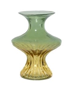 Decoratve vase, glass, multicolor, Dia.18xH23.5 cm