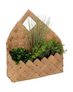 Hanging flower, Jika, bamboo/PE, natural/green, 24x11xH27 cm