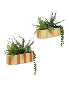 Artificial flower in pot, Pool, cermaic with stoneware/PE, multicolor, 31x22xH24 cm