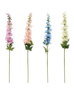 Artificial flower, Delphinium, polyethylene, assorted, 16x9xH79 cm