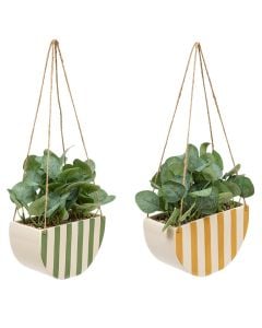 Hanging decorative flower, Cheri, ceramic, polyester, multicolor, 21x10xH27 cm