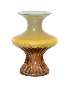Vazo dekoruese, shumëngjyrëshe, qelqi, Dia.18xH23.5 cm