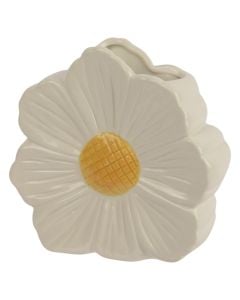 Vazo dekoruese, Daisy, dolomit, e bardhë, 15.2x2xH14.8 cm