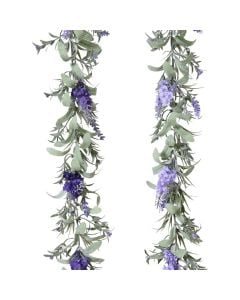 Garland, Lavendeer, polyester, assorted, Dia.15xH150 cm