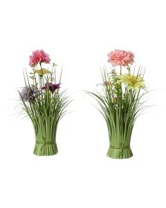 Artificial flower, Azalea, polyester, assorted, 13x13xH30 cm